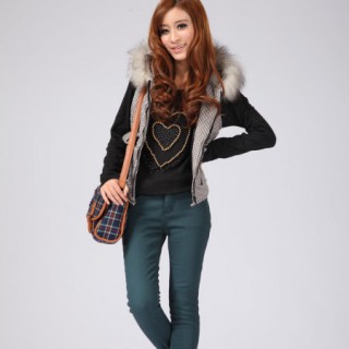 2012最畅销加绒加厚牛仔裤批发紧身美体铅笔裤批发