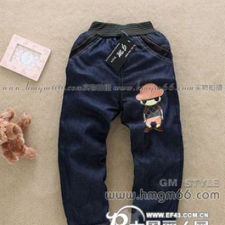 加绒童装棉裤批发织里童装批发时尚加厚童裤批发童装加绒牛仔裤批