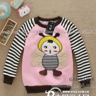 卡通韩版保暖童装批发时尚童装绒卫衣批发便宜童装保暖卫衣批发