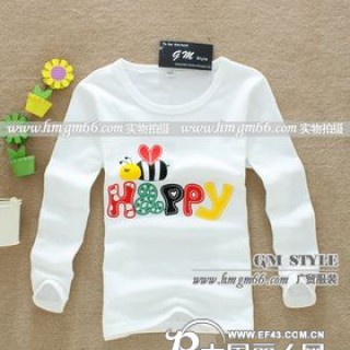 专业童装T恤批发市场厂家童装T恤批发报价网纯棉长袖童装T恤批