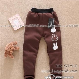中小童加保暖绒裤子批发小孩棉裤批发