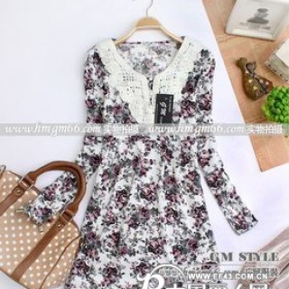 长袖连衣裙批发纯棉连衣裙批发女装时尚打底连衣裙批发