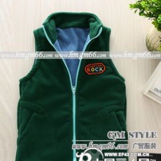 童装加厚马甲批发带兜加绒马甲批发毛绒童装冬装背心批发便宜冬装