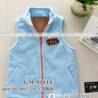 小孩冬装马甲批发摇粒绒童装马甲批发