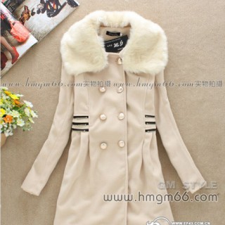 毛呢大衣批发韩版外套批发冬装时尚棉服批发最新长款棉衣批发