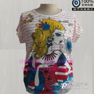 青春少女韩版T恤 现货批发 韩版T恤批发
