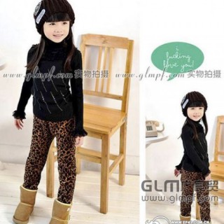 儿童拉绒卫衣裤批发中大童卫衣长裤批发绣花女童裤批发毛圈童裤批