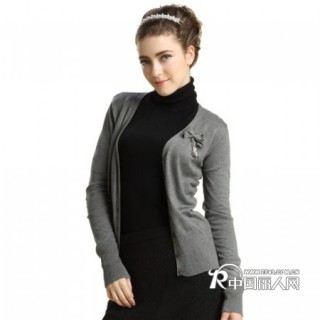 秋装新款 针织衫外套 休闲开衫 V领长袖宽松