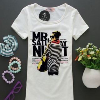 太原服装城名品女人城卡通图案t恤笑脸t恤商丘服装批发短袖大码t恤t恤厂