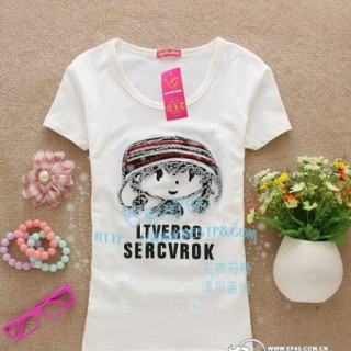 韩版女装厂家直销 2020新款时尚修身韩版长短袖女式T恤