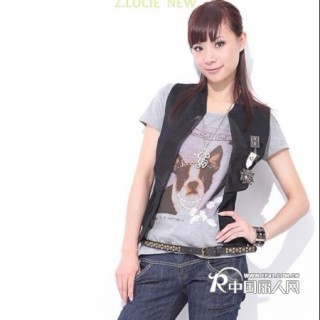 ZLUCIE品牌女装精品 高档小立领潮流范百搭马夹背心  2折供应 欢迎批发