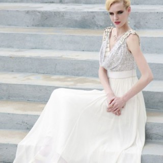 供应深V领晚装礼服裙，深V领礼服晚装