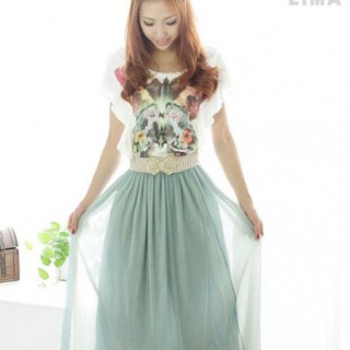 清新公主蕾丝百褶网纱裙专业批发时尚女裙广州女装批发