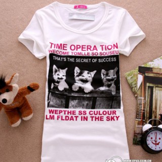 韩版中长款印花T桖广州最大最专业时尚女装T恤批发网站