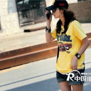 虎门厂家便宜批发可爱学生T恤夏季男女装短袖印花T恤，情侣装