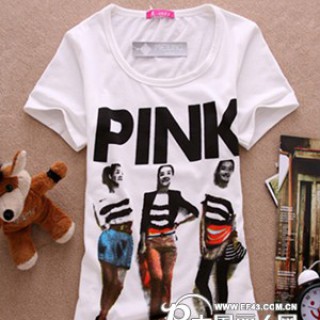 2012新款 韩版全棉T恤批发 女士印花T恤