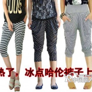 义乌沙滩裤批发义乌女装七分裤十三行哈伦裤批发库存便宜短裤批发