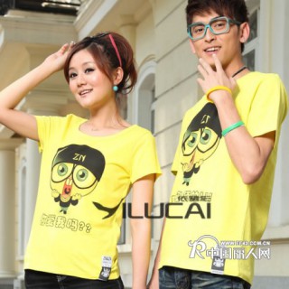 甘肃夏季宁夏韩版厂家批发石家庄夏季情侣衫批发货源批发网短袖T