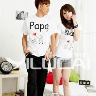 云南昆明夏季最流行情侣衫夏季新款短袖T恤衫批发市场情侣装批发