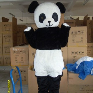 舞台服装，人偶演出服装，表演卡通服饰，长毛绒熊猫