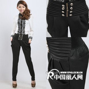 女裤批发新款长款批发广州白马韩版休闲长裤火爆热卖七分裤清货短