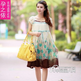 石家庄新华集贸中心市场零风险代理品牌孕妇装孕妇连衣裙夏雪纺孕