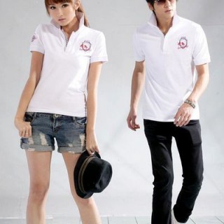 休闲宽松款式当季情侣短袖大量生产批发专注情侣装亲子装批发厂家