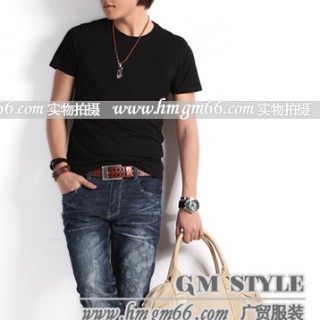 时尚男装T恤批发韩版男装T恤批发印花时尚男装批发便宜短袖男装