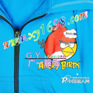 批发采购童装卫衣-怒气冲冲愤怒的小鸟童装秋衣批发