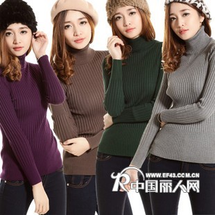 毛衫批发大款欧美毛衣外套秋冬长袖毛衣大朗女装高领毛衣加厚批发