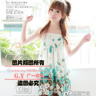 杭州夏季雪纺公主裙批发杭州夏季吊带公主裙批发杭州夏季女裙批发