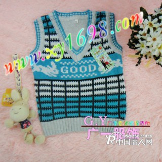 广州秋冬季儿童针织背心批发广州秋冬季小孩针织背心批发
