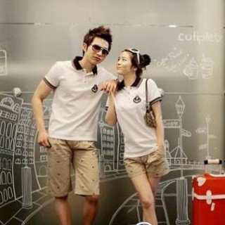 秋装情侣T恤批发货源厂家直销短袖情侣装批发武汉哪里有情侣装批