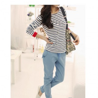 新款韩版铅笔裤批发 修身显瘦秋装长裤批发广州休闲裤批发市场