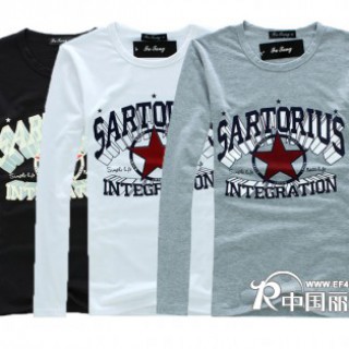 秋季男装T恤批发货源秋季男装长袖T恤批发厂家