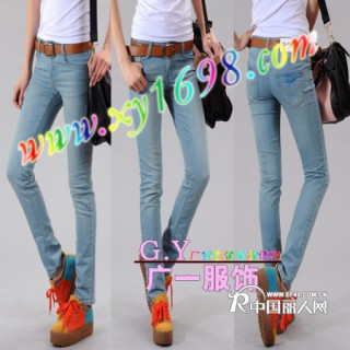 秋冬季时尚女装牛仔裤批发货源秋冬季新款女装牛仔裤批发厂家