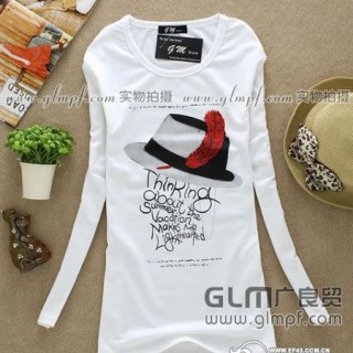 春季长袖T恤批发春季时尚T恤批发春季女装批发网春季小衫批发