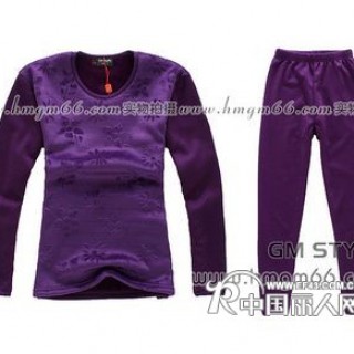 修身女式保暖内衣批发加厚绒保暖内衣套装批发不倒绒保暖内衣套装