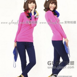 春季女装打底衫批发V领春装打底衫批发瘦身女式打底衫批发