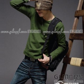 吉林圆领长袖男装批发沈阳长袖男士T恤批发哈尔滨韩版男士长袖T