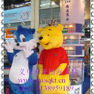 供应义乌卡通服装维尼熊 卡通道具服装蓝猫 卡通表演服装