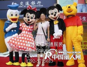 供应内蒙古卡通服装 天津卡通服饰 米老鼠 唐老鸭 维尼熊