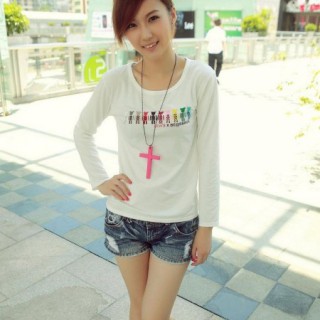 厂家直供5.8元的韩版长袖T恤批发最赚钱的长袖T恤批发