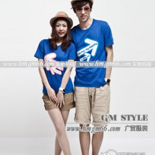 个性时尚情侣T恤批发海口情侣装批发河北情侣T恤批发市场