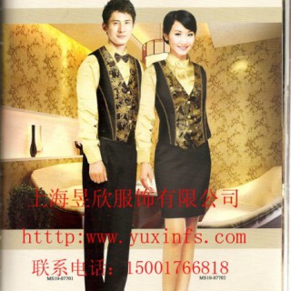上海酒店工作服定制上海定做餐饮服务员工作服