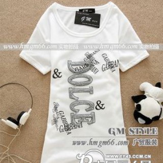 2013夏装女款T恤批发2013时尚夏装T恤批发2013圆领