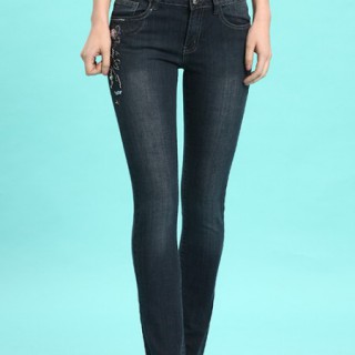 蓝晶园绣花小脚裤SW60470