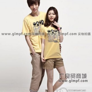 夏季情侣T恤批发夏装情侣T恤批发网时尚情侣T恤批发网上情侣装