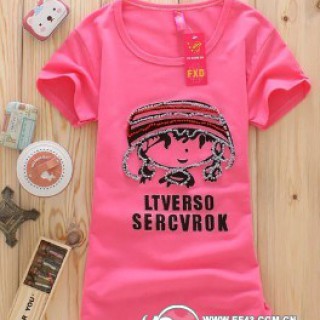 可爱小女孩绣花女装时尚韩版纯棉短袖T恤批发