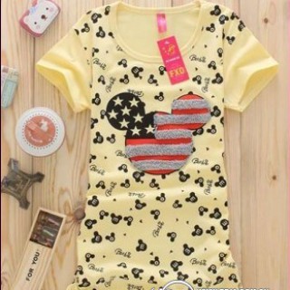 厂家直销休闲修身绣花潮流韩版女装t恤